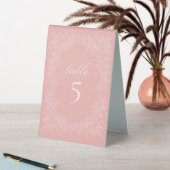 Plaque De Table Élégant Mariage rose-blanc baroque (En SItu (Tableau))