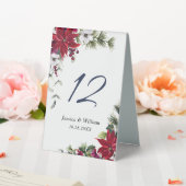 Plaque De Table Élégant Mariage rouge Poinsettia (In SItu (Mariage))