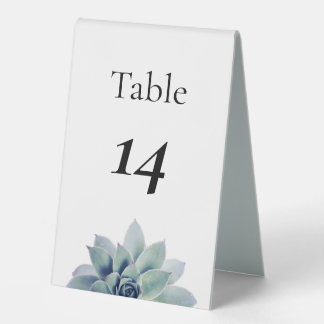 Plaque De Table Elégant Mariage Verdure Succulent
