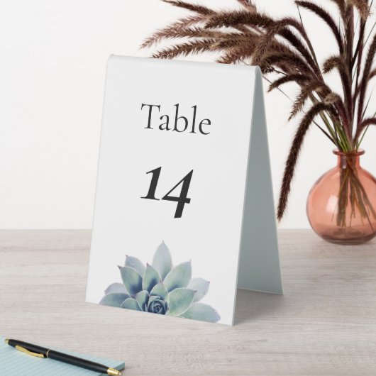 Plaque De Table Elégant Mariage Verdure Succulent (En SItu (Tableau))