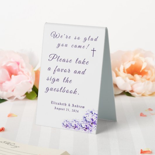Plaque De Table Élégant Mariage Violets (In SItu (Mariage))