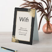 Plaque De Table Elégant Mariage Wifi Détails Black Gold (En SItu (Tableau))