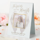 Plaque De Table Elégant Mémorial pour toujours dans nos coeurs Pho (In SItu (Mariage))