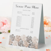 Plaque De Table Elégant menu de prix de service Table personnalisé (In SItu (Mariage))