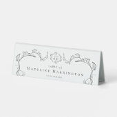 Plaque De Table Elegant Minimalist Botanical Wedding Place Card (Verso)