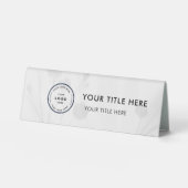 Plaque De Table Elegant modern small business  Logo Table Tent (Recto)