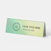 Plaque De Table Elegant Modern Small Business  Logo Table Tent  (Recto)