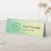Plaque De Table Elegant Modern Small Business  Logo Table Tent  (En SItu (Tableau))