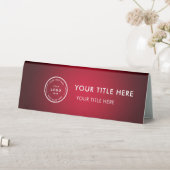 Plaque De Table Elegant Modern Small Business  Logo Table Tent  (En SItu (Tableau))