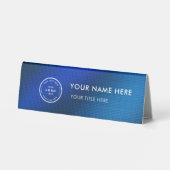 Plaque De Table Elegant Modern Small Business  Logo Table Tent  (Verso)