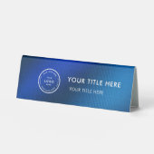 Plaque De Table Elegant Modern Small Business  Logo Table Tent  (Recto)