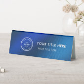Plaque De Table Elegant Modern Small Business  Logo Table Tent  (En SItu (Tableau))