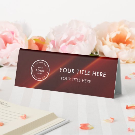 Plaque De Table Elegant Modern Small Business  Logo Table Tent  (In SItu (Mariage))
