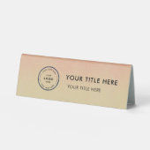 Plaque De Table Elegant Modern Small Business  Logo Table Tent  (Recto)