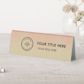 Plaque De Table Elegant Modern Small Business  Logo Table Tent  (En SItu (Tableau))