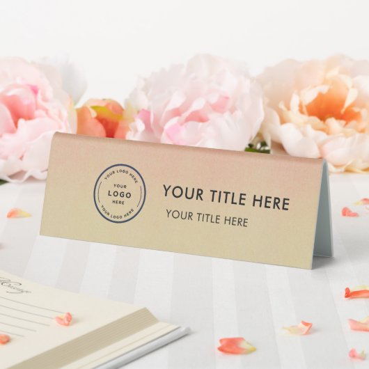 Plaque De Table Elegant Modern Small Business  Logo Table Tent  (In SItu (Mariage))