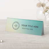 Plaque De Table Elegant Modern Small Business Logo Table Tent (En SItu (Tableau))