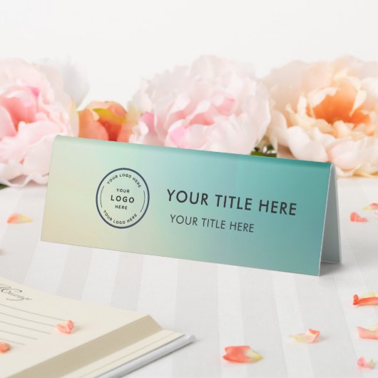 Plaque De Table Elegant Modern Small Business Logo Table Tent (In SItu (Mariage))