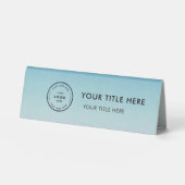 Plaque De Table Elegant Modern Small Business  Logo Table Tent  (Recto)