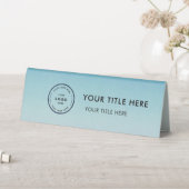 Plaque De Table Elegant Modern Small Business  Logo Table Tent  (En SItu (Tableau))