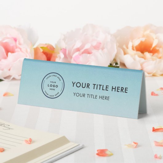 Plaque De Table Elegant Modern Small Business  Logo Table Tent  (In SItu (Mariage))