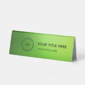 Plaque De Table Elegant Modern Small Business  Logo Table Tent  (Recto)