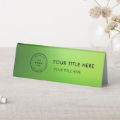 Plaque De Table Elegant Modern Small Business  Logo Table Tent  (En SItu (Tableau))