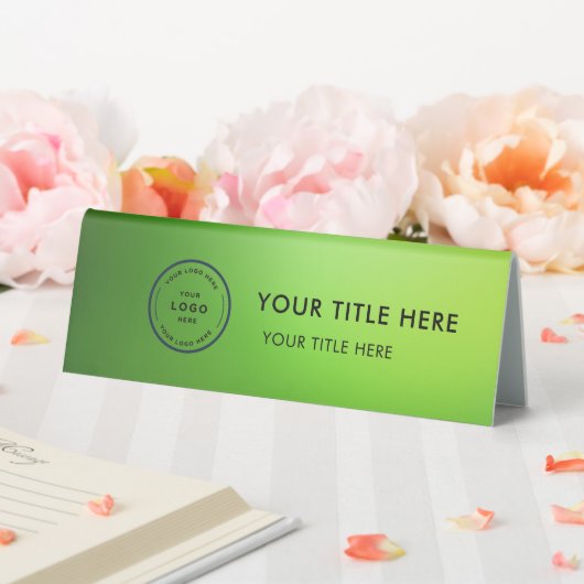 Plaque De Table Elegant Modern Small Business  Logo Table Tent  (In SItu (Mariage))