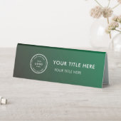 Plaque De Table Elegant Modern Small Business  Logo Table Tent  (En SItu (Tableau))