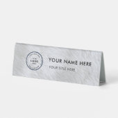 Plaque De Table Elegant modern small business  Logo Table Tent  (Verso)