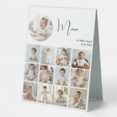 Plaque De Table Élégant Mon Collage de première année Photo person (Verso)