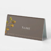 Plaque De Table Élégant Monogramme Rose chic (Verso)