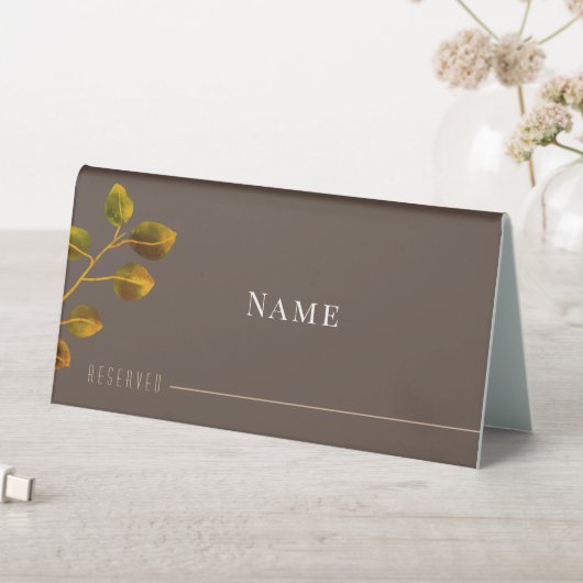 Plaque De Table Élégant Monogramme Rose chic (En SItu (Tableau))