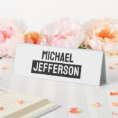 Plaque De Table Élégant noir blanc clair personnalisé (In SItu (Mariage))