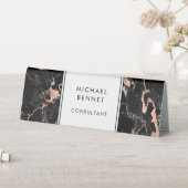 Plaque De Table Élégant Nom de monogramme Entreprise (En SItu (Tableau))