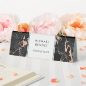 Plaque De Table Élégant Nom de monogramme Entreprise (In SItu (Mariage))