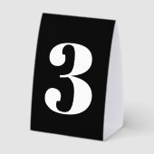 Plaque De Table Elegant number paper table tent sign for wedding (Verso)