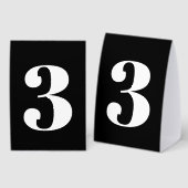 Plaque De Table Elegant number paper table tent sign for wedding (Recto/verso)