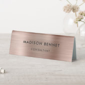 Plaque De Table Élégant Or Rose Affaires Professionnelles (En SItu (Tableau))