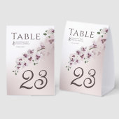 Plaque De Table Elegant Orchid Minimalist Wedding Table Number (Recto/verso)