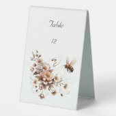 Plaque De Table Élégant panneau de table Mariage d'abeille et de f (Verso)