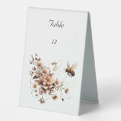Plaque De Table Élégant panneau de table Mariage d'abeille et de f (Recto)
