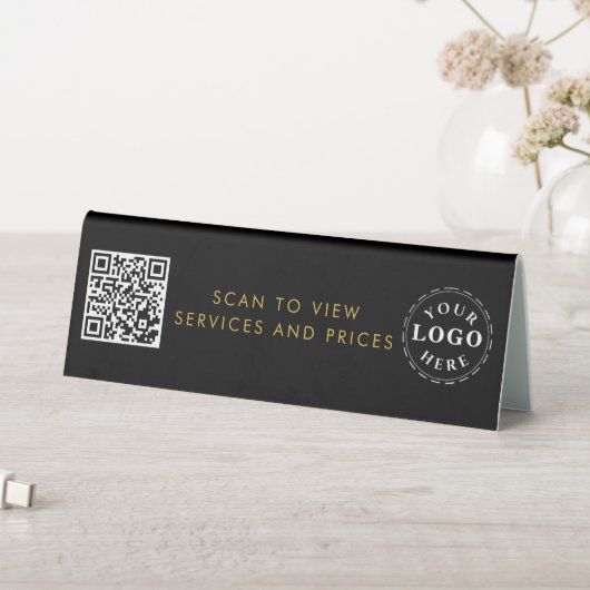 Plaque De Table Élégant panneau de tableau de code QR avec votre l (En SItu (Tableau))