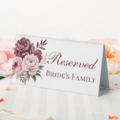 Plaque De Table Elégant Peony Aquarelle Floral Mariage Réservé (In SItu (Mariage))