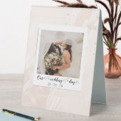 Plaque De Table Élégant photo de Mariage Customisé (En SItu (Tableau))