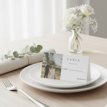 Elegant Photo Wedding Place Cards