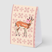 Plaque De Table Elegant Pink Doe-patterned Christmas (Recto)