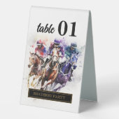 Plaque De Table Élégant Race Horse Derby Party équestre (Verso)