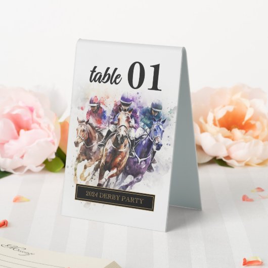 Plaque De Table Élégant Race Horse Derby Party équestre (In SItu (Mariage))