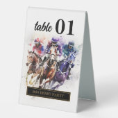 Plaque De Table Élégant Race Horse Derby Party équestre (Recto)